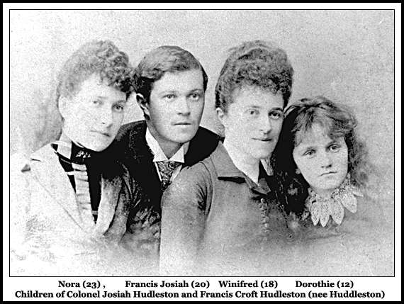 Frank Hudleston with his three sisters